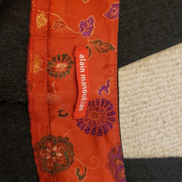 Vintage chic Alain Manoukian gray trousers with side slit - Picture 7 of 7